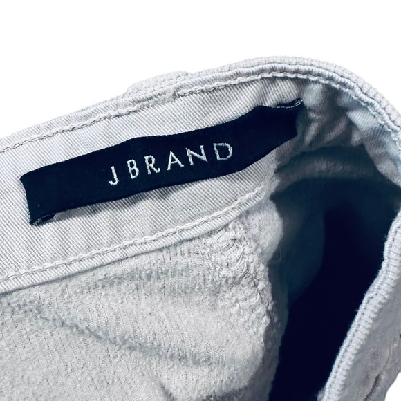 J Brand Joan Corduroy High Rise Wide Leg Crop Pants Light Mars Grey Silver Sz 30 - Picture 3 of 15